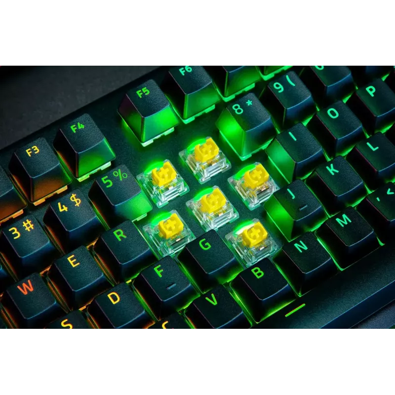 Razer MustWidow V4 Pro klaviatuur mängurile USB QWERTY US International must mehaaniline RGB LED