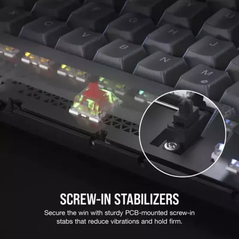Mehaaniline mänguklaviatuur Corsair K65 PLUS WIRELESS RGB, juhtmevaba, USB, must