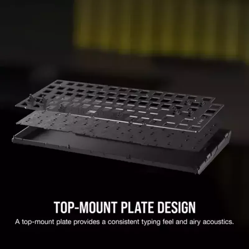 Mehaaniline mänguklaviatuur Corsair K65 PLUS WIRELESS RGB, juhtmevaba, USB, must