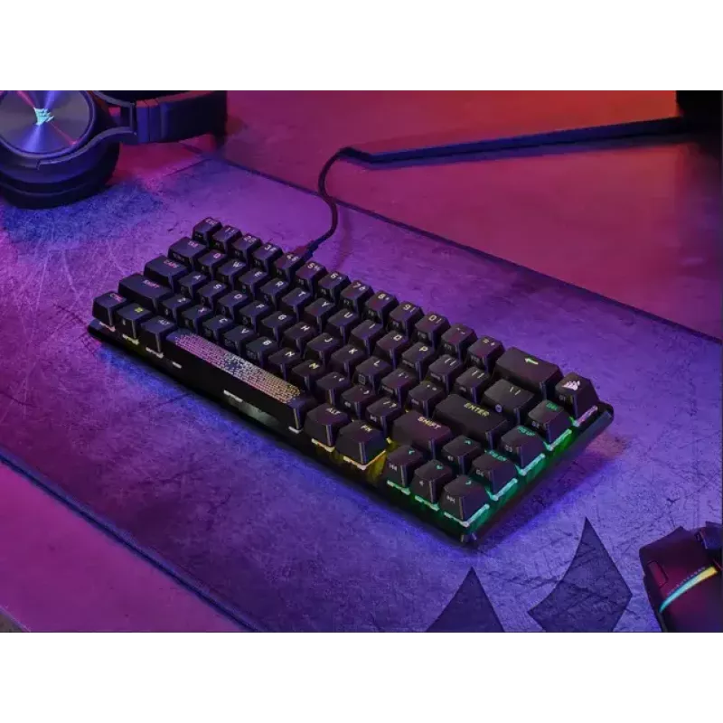 Corsair K65 PRO MINI klaviatuur mängimiseks USB QWERTY inglise must 65% RGB