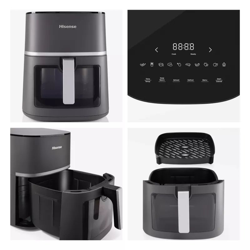 Hisense HAF1900D fritüür Üksik 7 L 1800 W Kuumaõhufritüür Must