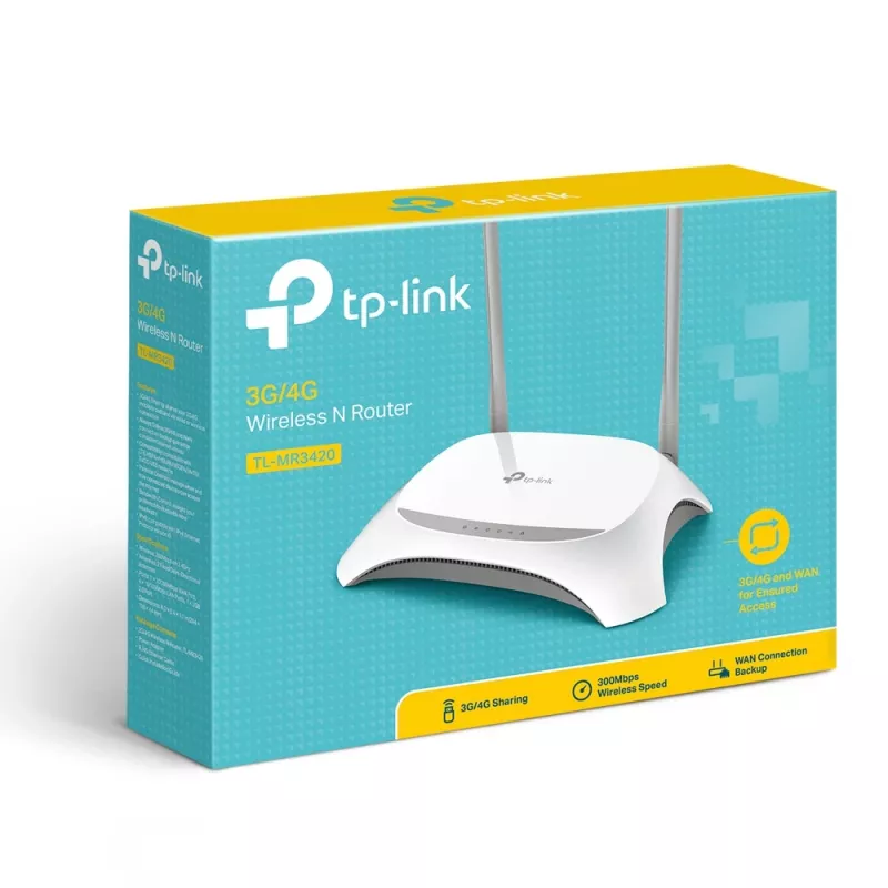 TP-Link TL-MR3420 traadita ruuter Fast Ethernet Üheribaline (2,4 GHz) Must, Valge
