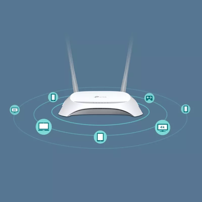 TP-Link TL-MR3420 traadita ruuter Fast Ethernet Üheribaline (2,4 GHz) Must, Valge
