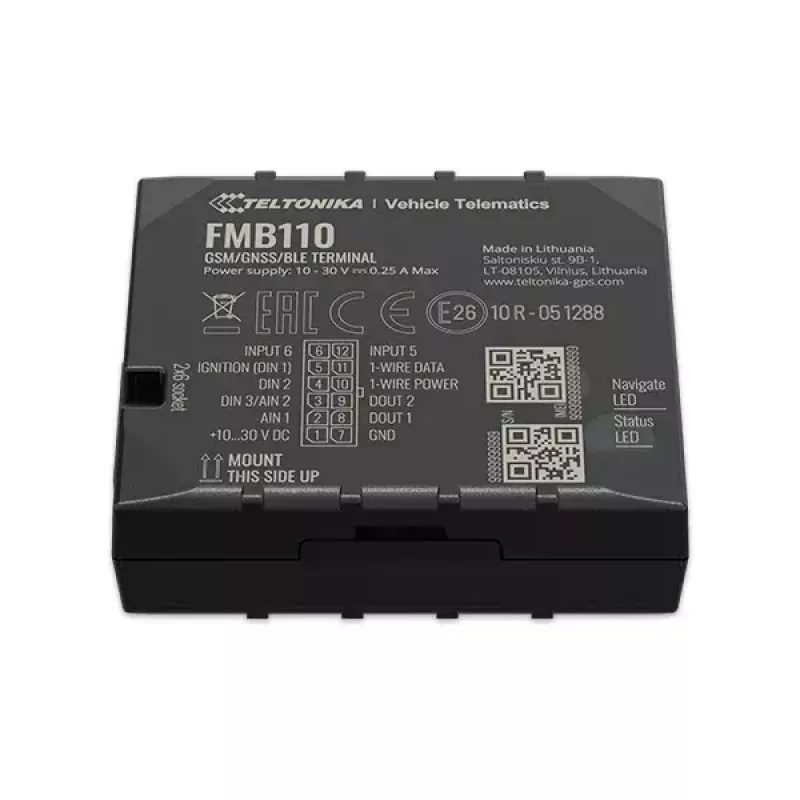 GPS-seade Teltonika FMB110 autole must tolmukindel 0,128 GB