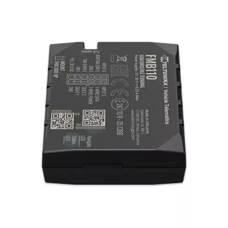 GPS-seade Teltonika FMB110 autole must tolmukindel 0,128 GB