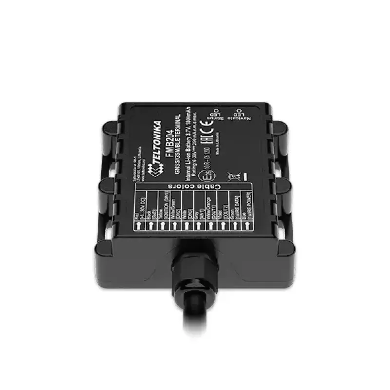 GPS Tracker Teltonika FMB204 Universaalne Must Üks SIM 1800 mAh