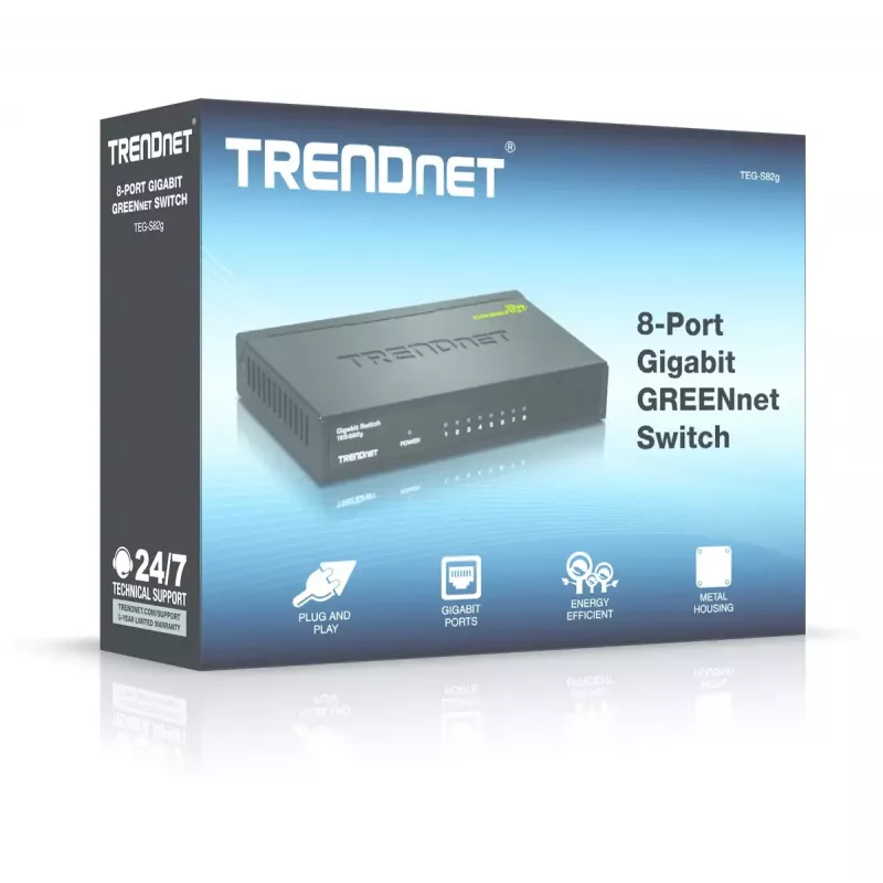 Mittehallatav kommutaator Trendnet GREENnet TEG-S82G