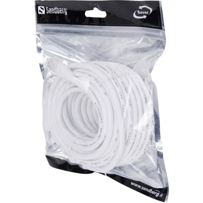 Võrgukaabel Sandberg UTP Cat6 10m RJ-45 Valge