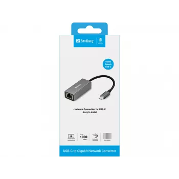 Võrguadapter Sandberg USB-C Gigabit 136-04