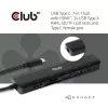 CLUB3D USB-tüüp C 7-ühes jaotur HDMI 4K60Hz SD TF kaardipesa 2x USB-tüüp A USB-tüüp C PD RJ45 töötab Thunderbolt 3-ga