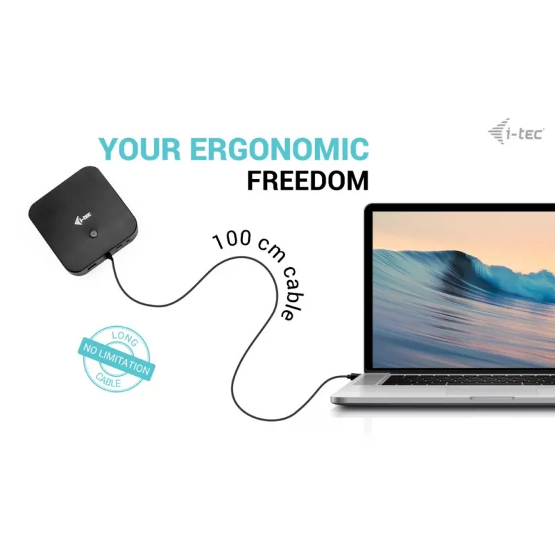i-tec USB-C HDMI Dual DP dokkimisjaam toiteedastusega 100 W