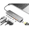 Sandberg USB-C dokk HDMI + 2xUSB-A + 2xUSB-C + PD100W, juhtmega, USB 3.2 Gen 1 (3.1 Gen 1) Type-C, 100 W, Alumiinium, 4K Ultra HD, 3840 x 2160 pikslit