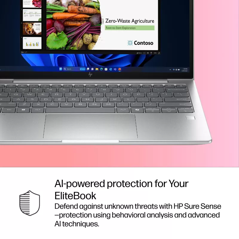 HP EliteBook 6 G1i Intel Core Ultra 5 225U sülearvuti 33,8 cm (13,3 tolli) WUXGA 16 GB DDR5-SDRAM Wi-Fi 7 (802.11be) Windows 11 Pro AI PC hõbedane