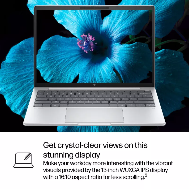 HP EliteBook 8 G1i AI PC Intel Core Ultra 7 255U sülearvuti 33,8 cm (13,3 tolli) WUXGA 32 GB LPDDR5x-SDRAM Wi-Fi 7 (802.11be) Windows 11 Pro