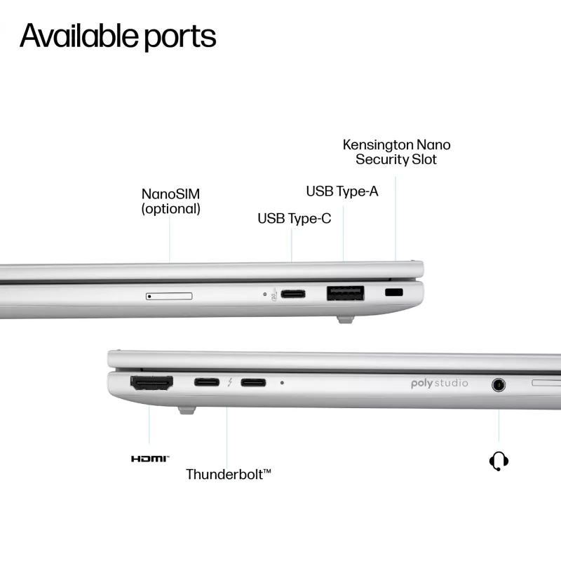 HP EliteBook 8 G1a Next Gen AI PC Copilot+ PC AMD Ryzen™ AI 5 340 sülearvuti 35,6 cm (14 tolli) WUXGA 16 GB DDR5-SDRAM Wi-Fi 7 (802.11be) Windows 11 Pro