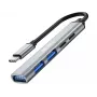 Sandberg USB-C to 3xUSB-A+2xUSB-C SAVER USB 3.2 Gen 1 Hall Alumiinium