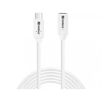 Sandberg USB-C to USB-C kaabel 2M 100W USB 3.2 Gen 2 valge