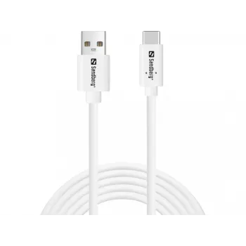 Sandberg USB-C > USB-A 2.0 2M SAVER valge kaabel