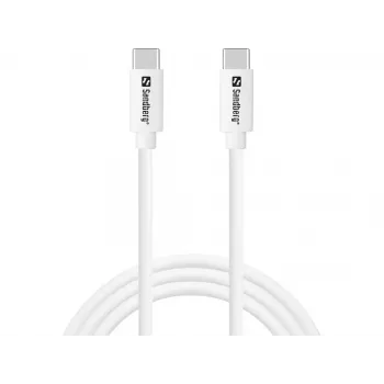 Sandberg USB-C USB-C 65W 1M SAVER, 1 m, USB C, USB C, USB 2.0, valge