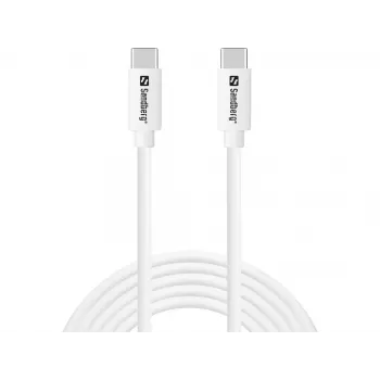 Sandberg USB-C USB-C 65W 2M SAVER, 2 m, USB C, USB C, USB 2.0, valge