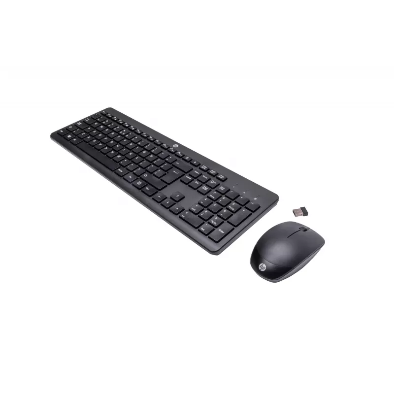 Juhtmevaba hiire ja klaviatuuri komplekt HP 230 Täissuuruses Must