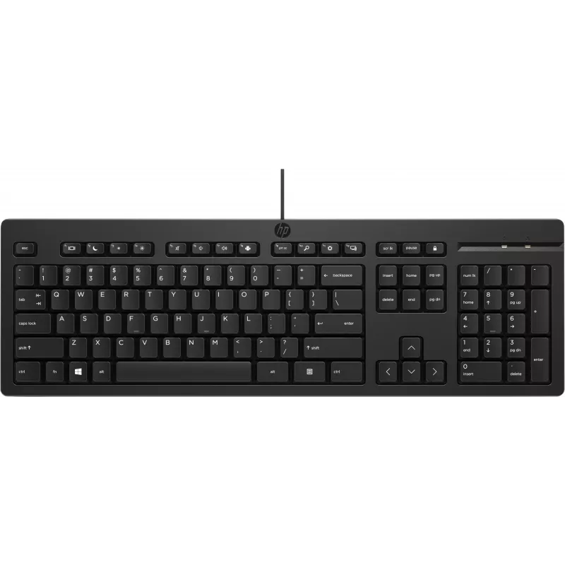 klaviatuur HP 125 USB WD KBD Bulk 12 Full-size Wired QWERTY