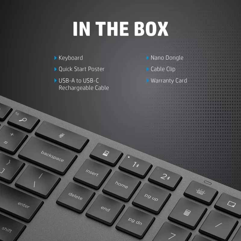 HP 975 kaherežiimiline juhtmevaba klaviatuur täissuuruses mehaaniline QWERTY