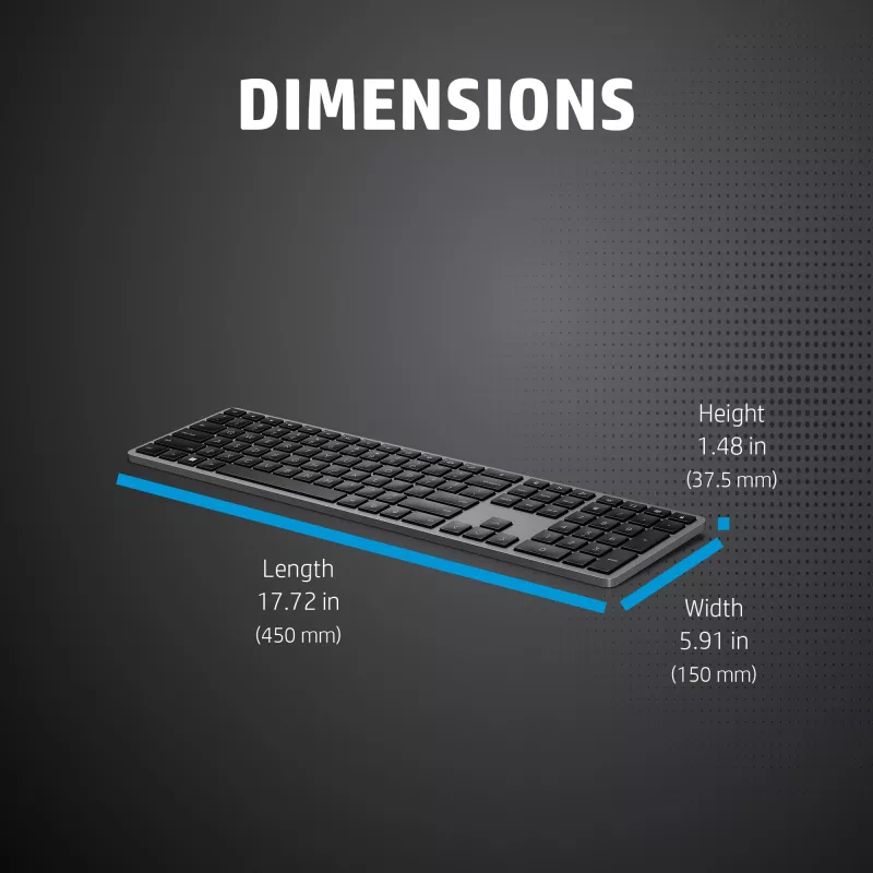 HP 975 kaherežiimiline juhtmevaba klaviatuur täissuuruses mehaaniline QWERTY