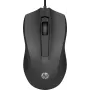 HP Wired hiir 100, Mõlemakäeline, Optiline, USB Type-A, 1600 DPI, Must