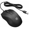 HP Wired hiir 100, Mõlemakäeline, Optiline, USB Type-A, 1600 DPI, Must