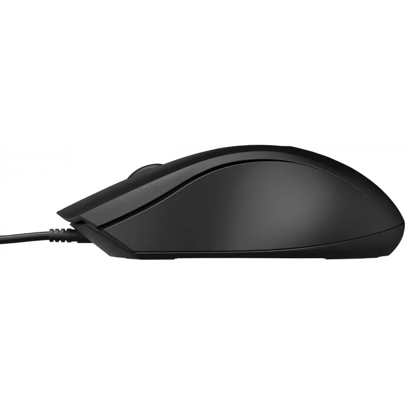 HP Wired hiir 100, Mõlemakäeline, Optiline, USB Type-A, 1600 DPI, Must