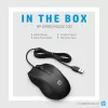 HP Wired hiir 100, Mõlemakäeline, Optiline, USB Type-A, 1600 DPI, Must