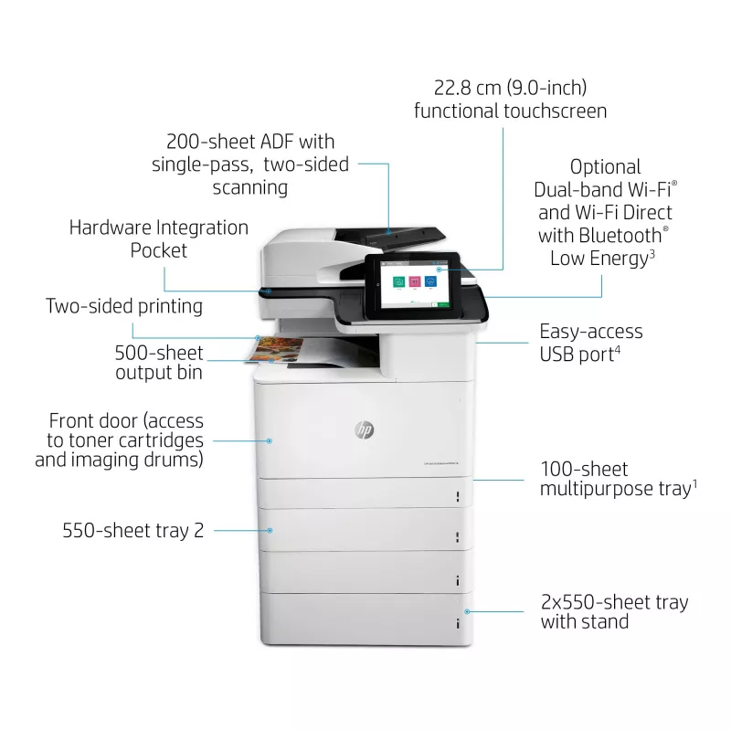 HP Color LaserJet Enterprise MFP M776dn, Laser, värviprintimine, 1200 x 1200 DPI, A3, otseprintimine, must, valge