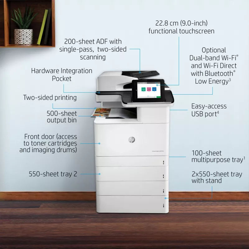 HP Color LaserJet Enterprise MFP M776dn, Laser, värviprintimine, 1200 x 1200 DPI, A3, otseprintimine, must, valge