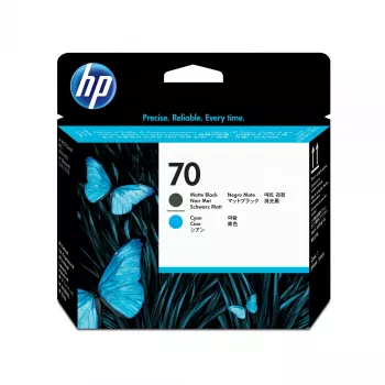 HP 70 mattmust ja tsüaan prindipea