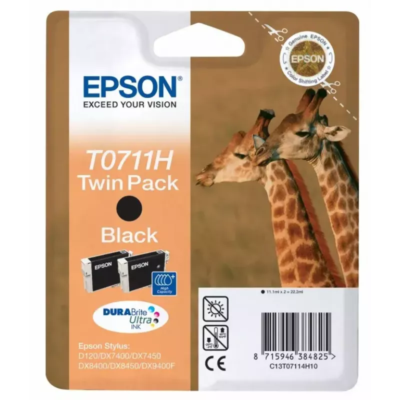 Epson Giraffe Twinpack Must T0711H DURABrite Ultra tint