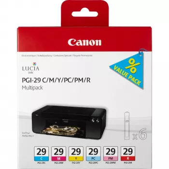 Canon PGI-29 C/M/Y/PC/PM/R 6 tindikassetikomplekt