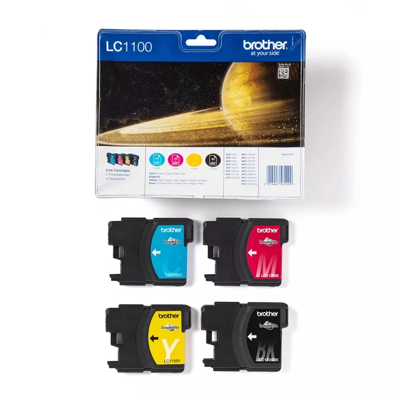 Brother LC1100VALBP tindikassett 4 tk Originaal Must, Tsüaan, magenta, Kollane