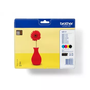 Brother LC121VALBP tindikassett 4 tk Originaal Must, Tsüaan, Magenta, Kollane