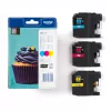 Brother LC123RBWBP tindikassett 3 tk Originaal Tsüaan, magenta, Kollane