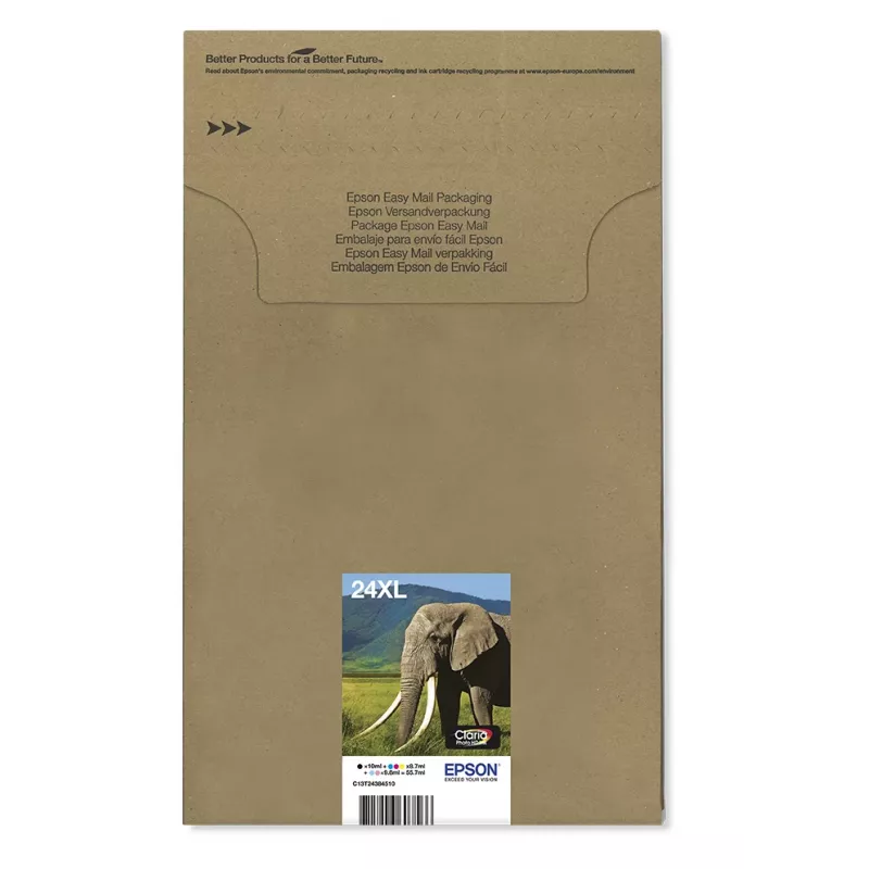 Epson Multipack 6-värvi 24XL EasyMail, must, tsüaan, hele tsüaan, magenta, hele magenta, kollane, Epson, kõrge (XL) tootlikkus, 10 ml, 8,7 ml, 55,7 ml