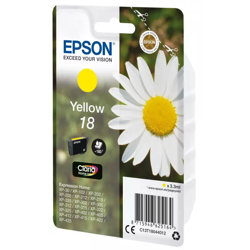 Epson Daisy Singlepack kollane 18 Claria Home Ink