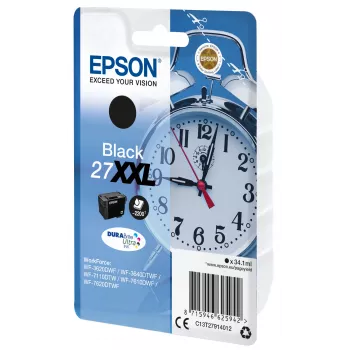 Epson äratuskell üksikpakendis Must 27XXL DURABrite Ultra tindikassett
