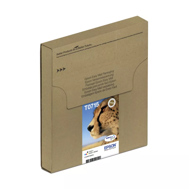 Epson Multipack 4-colours T071 EasyMail, standardmaht, must, tsüaan, magenta, kollane, 7,4 ml, 5,5 ml, 1 tk, mitmikpakend