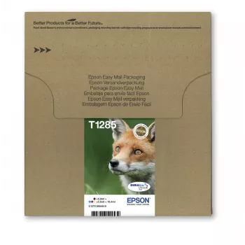 Tindiprinteri mitmevärvilised tindikassetid Epson Fox T128 EasyMail — 4 värvi (Must 5,9 ml; Tsüaan/magenta/Kollane 3,5 ml)