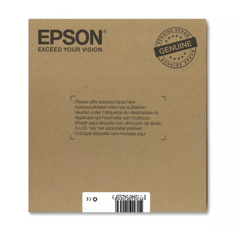 Tindiprinteri mitmevärvilised tindikassetid Epson Fox T128 EasyMail — 4 värvi (Must 5,9 ml; Tsüaan/magenta/Kollane 3,5 ml)