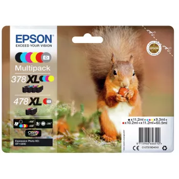 Epson Squirrel Multipack 6-värvi 378XL / 478XL Claria Photo HD tint