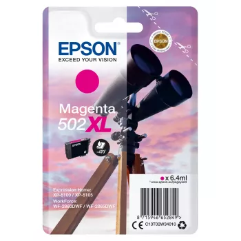 Epson Singlepack magenta 502XL tint, kõrge (XL) tootlikkus, magenta, pigmendipõhine tint, 6,4 ml, 1 tk, 470 lehekülge