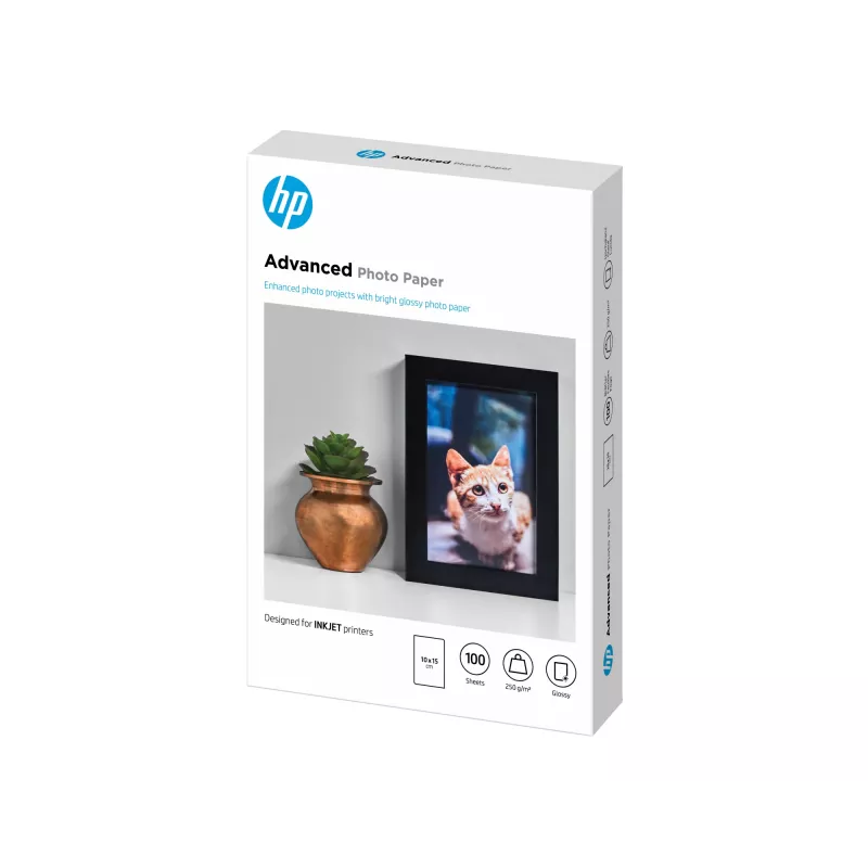 HP Advanced Photo Paper Glossy 250 g/m2 10 x 15 cm (101 x 152 mm) 100 lehte