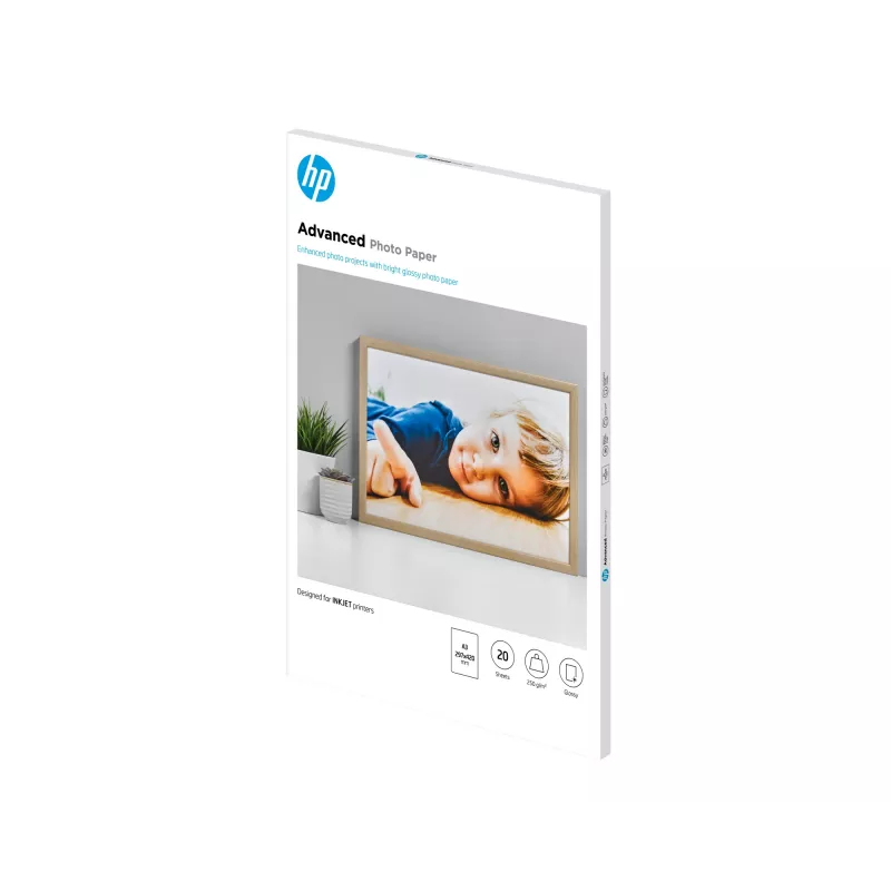 HP Advanced Photo Paper Glossy 250 g/m² A3 (297 x 420 mm) 20 lehte
